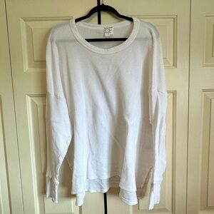 Aerie offline white waffle long sleeve shirt XXL